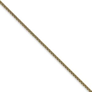 1.25mm 10k Yellow Gold Solid Spiga Chain Necklaces, 16 Inch